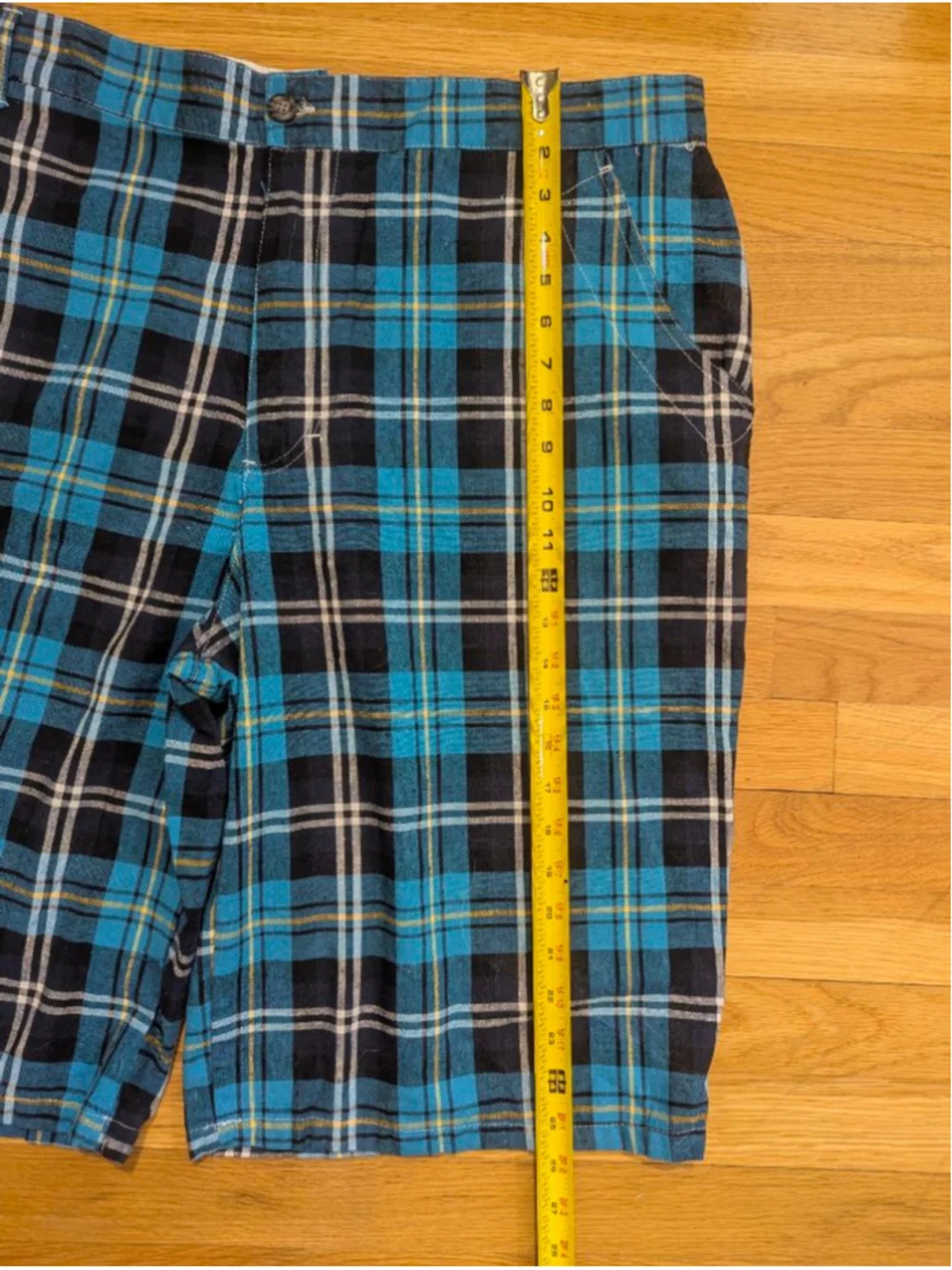 American Heritage Plaid Flat Front Shorts Waist 42